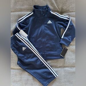 Adidas Toddler 2 Piece Navy Track Suit Pant and Jacket Set Size 24 Months
